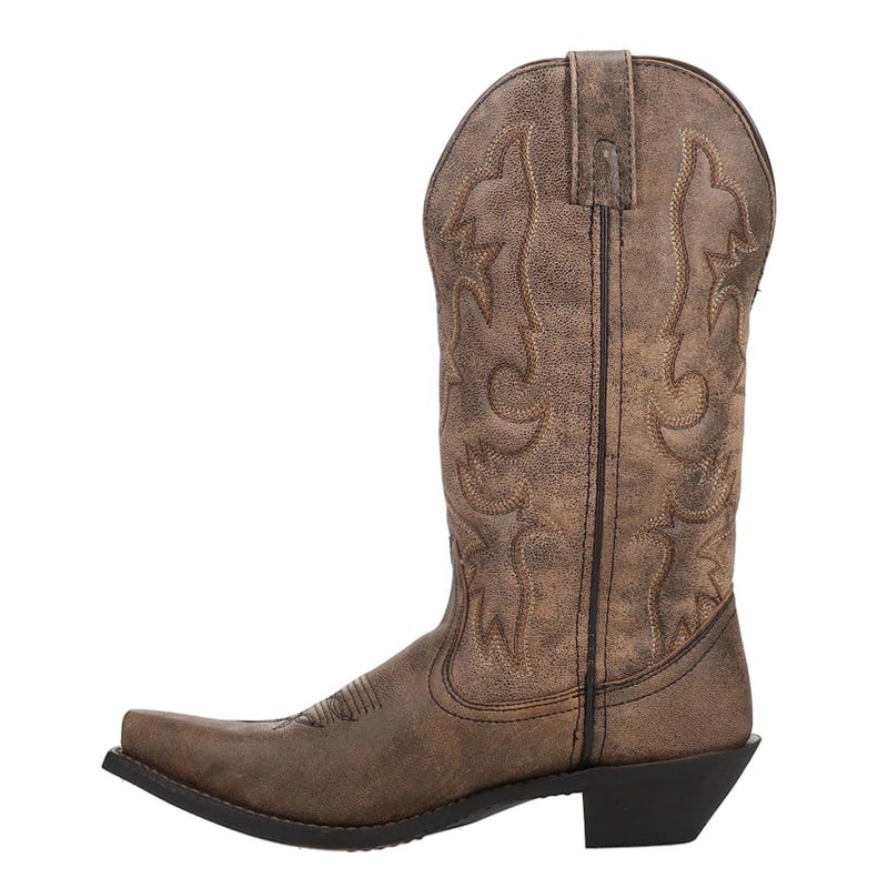 Laredo Women's Access Western Boot, Black/Tan, 10 W US - Image 3